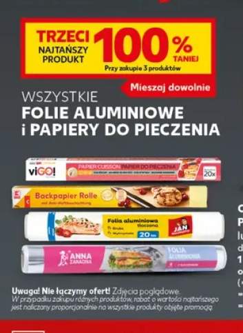 Folie aluminiowe i papiery do pieczenia +4 warianty