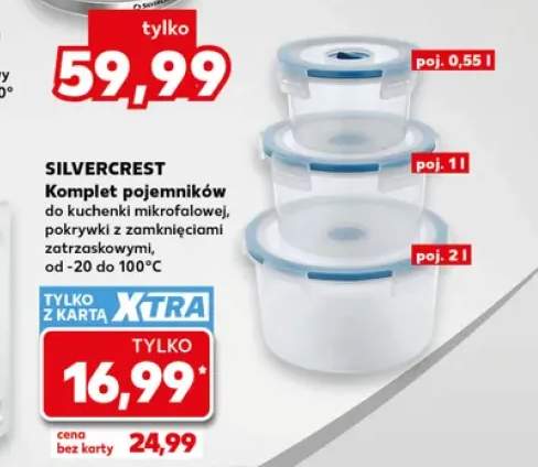 Komplet pojemników do kuchenki mikrofalowej Silvercrest