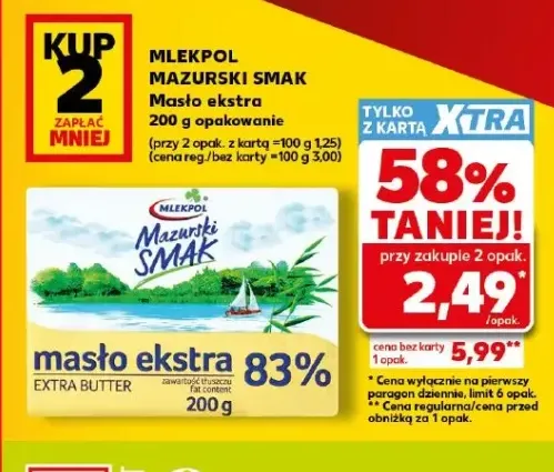 Masło ekstra Mazurski Smak Mlekpol