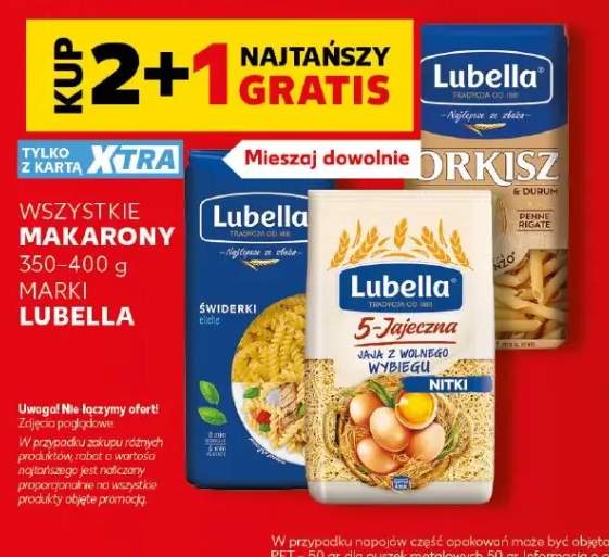 Makarony marki Lubella +3 warianty