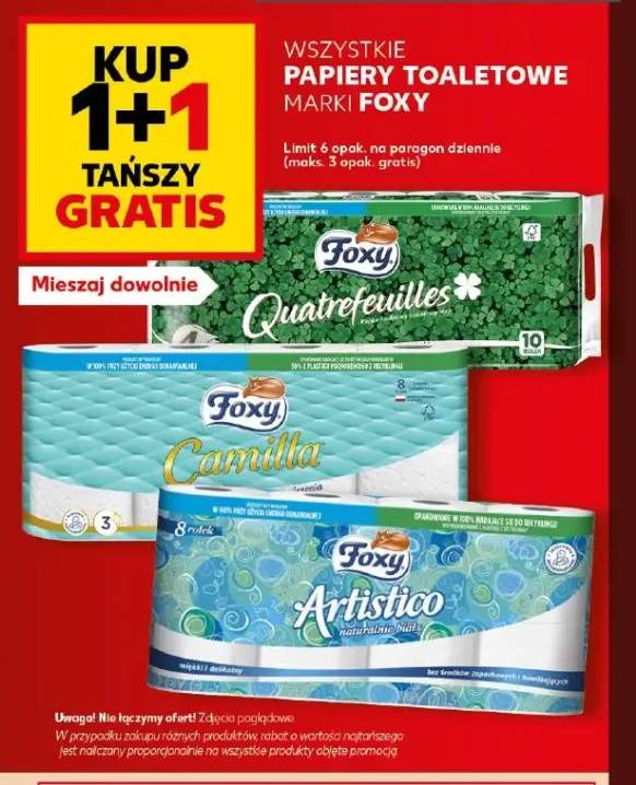 Papiery toaletowe marki Foxy +3 warianty