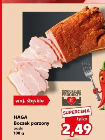 Boczek parzony paski Haga