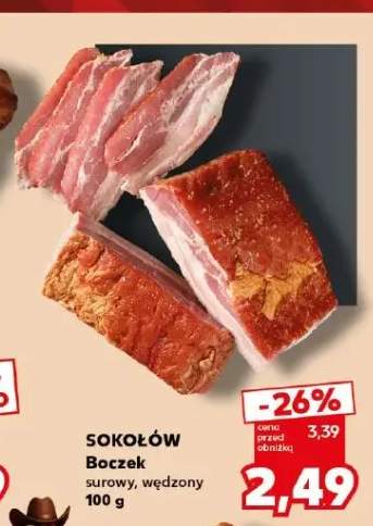 Boczek surowy wędzony Sokołów