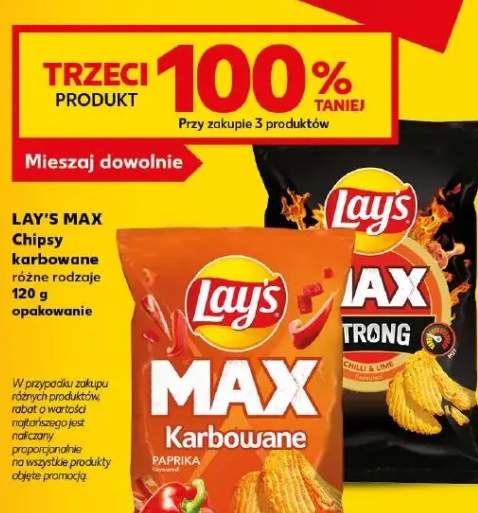 Chipsy karbowane Lay's Max Paprika +1 wariant