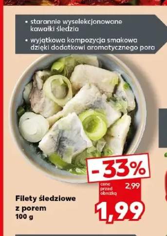 Filety śledziowe z porem