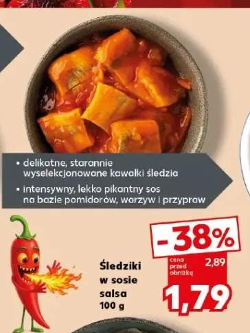 Śledziki w sosie salsa