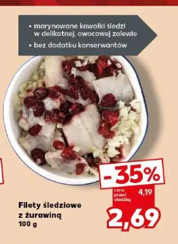 Filety śledziowe z żurawiną