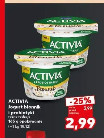 Jogurt błonnik i probiotyki Activia