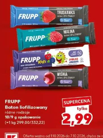 Baton liofilizowany truskawka Frupp +3 warianty