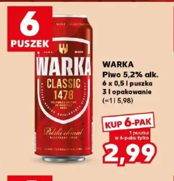 Piwo Warka 6-pak