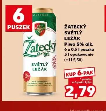 Piwo Žatecký Světlý Ležák 6-pak