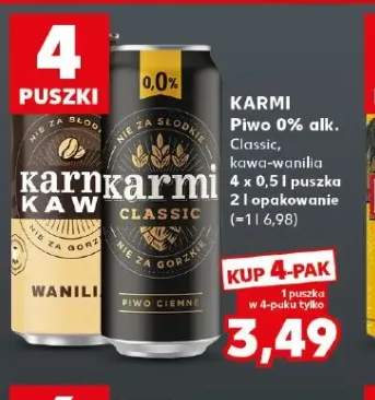 Piwo bezalkoholowe Karmi Classic 4-pak +1 wariant