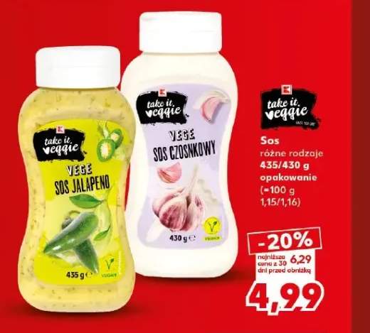 Sos vege jalapeno Take It Veggie +1 wariant