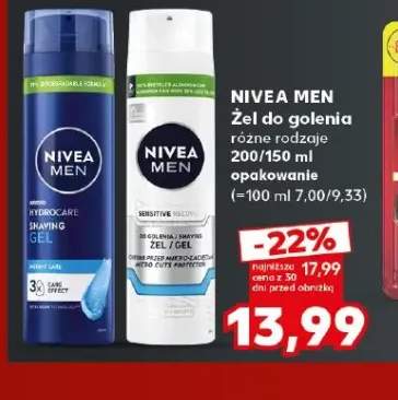 Żel do golenia Nivea Men Hydrocare +1 wariant