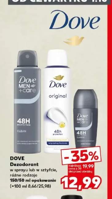 Dezodorant w sprayu Dove +1 wariant