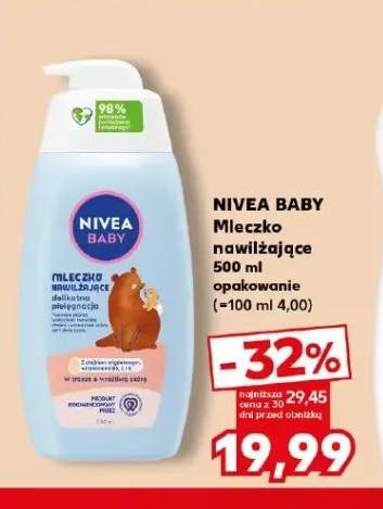 Mleczko nawilżające Nivea Baby