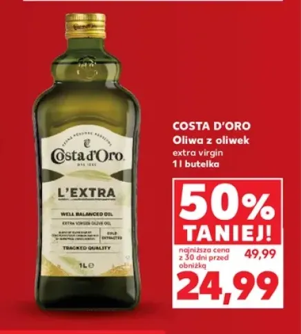 Oliwa z oliwek extra virgin Costa d'Oro