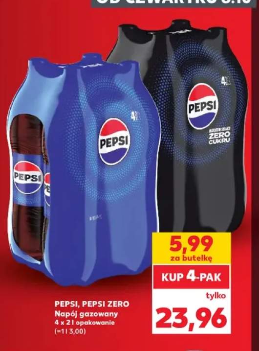 Napój gazowany Pepsi 4-pak 2 l +1 wariant