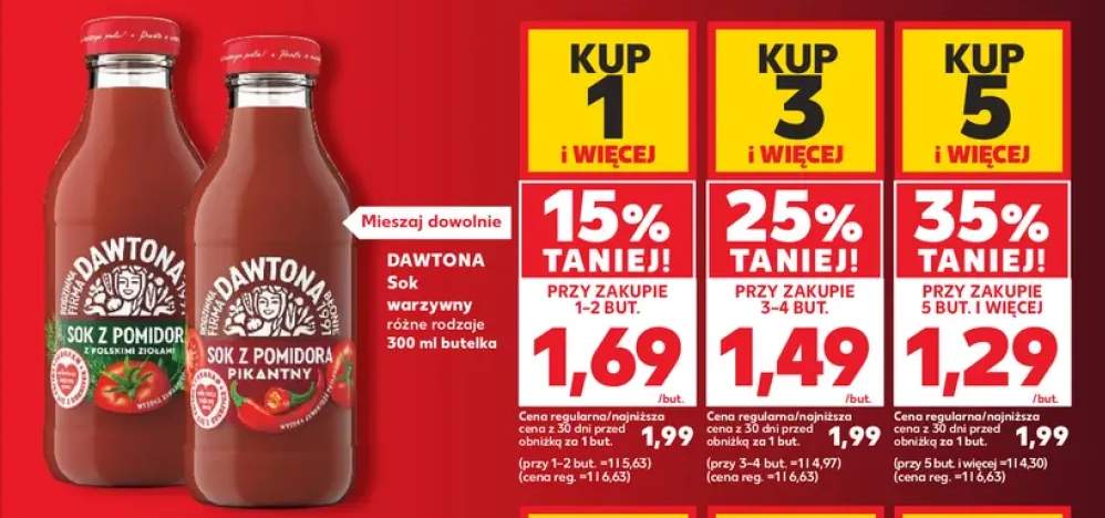 Sok warzywny z pomidorów z polskimi ziołami Dawtona +1 wariant
