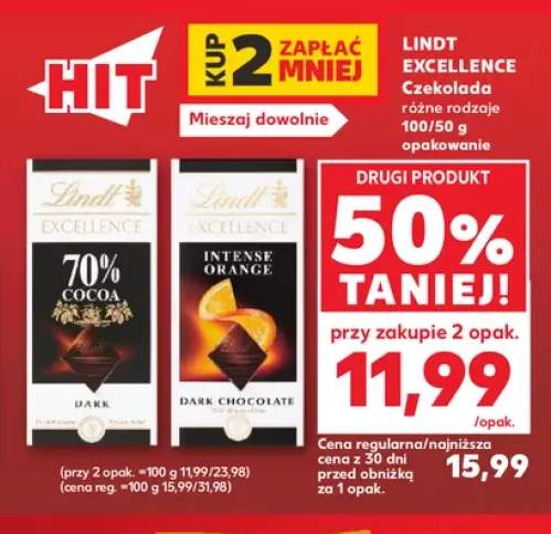 Czekolada 70% Cocoa Lindt Excellence +1 wariant