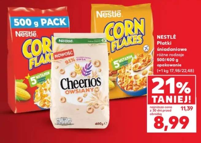 Płatki śniadaniowe Corn Flakes Nestlé +1 wariant