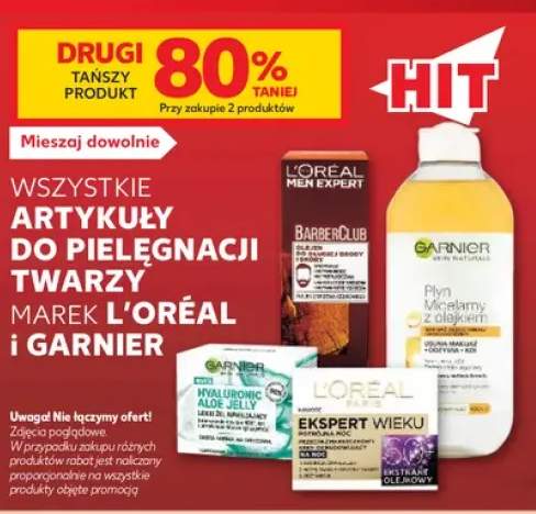 Artykuły do pielęgnacji twarzy marek L'Oréal i Garnier