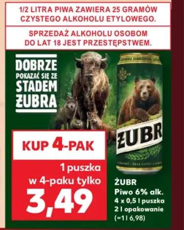 Piwo Żubr 6% 4-pak