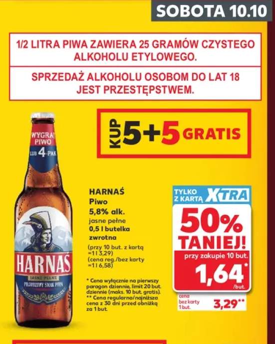 Piwo 5,8% alk. Harnaś