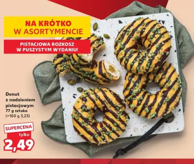 Donut z nadzieniem pistacjowym