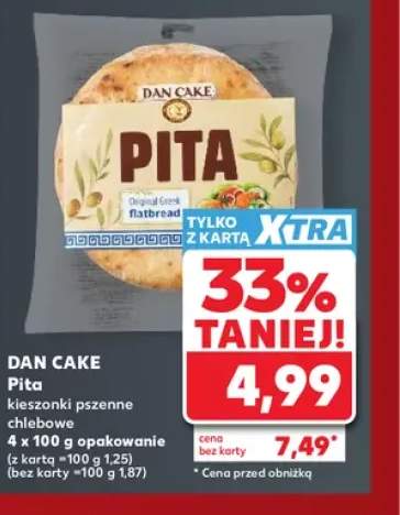 Pita kieszonki pszenne chlebowe Dan Cake 4-pak 100 g