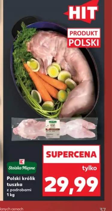 Polski królik tuszka z podrobami Stoisko Mięsne