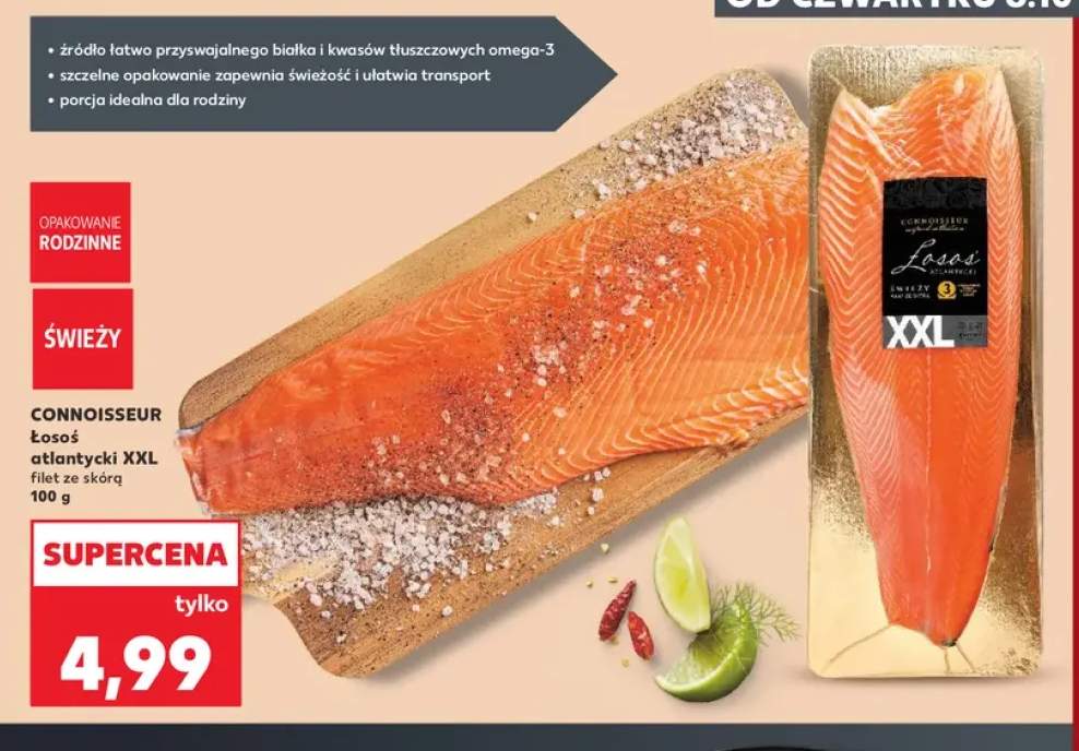 Łosoś atlantycki XXL filet ze skórą Connoisseur