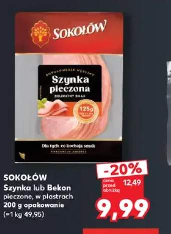 Szynka pieczona w plastrach Sokołów +1 wariant