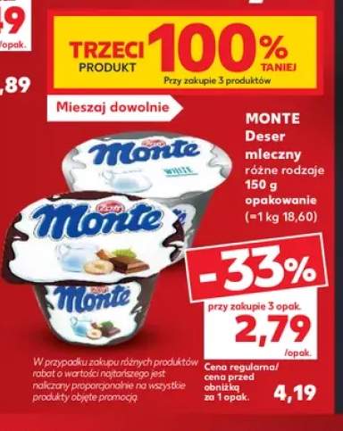 Deser mleczny Monte