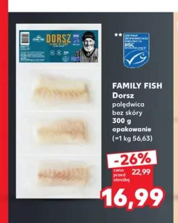 Dorsz polędwica bez skóry Family Fish