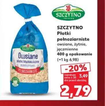 Płatki pełnoziarniste owsiane Szczytno +2 warianty
