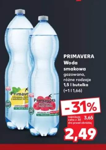 Woda smakowa gazowana Primavera