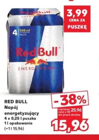 Napój energetyzujący Red Bull 4-pak 250 ml