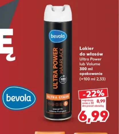 Lakier do włosów Ultra Power Bevola +1 wariant