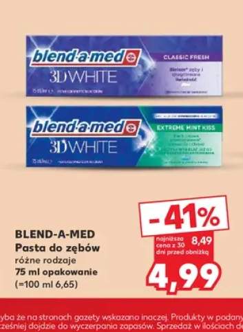 Pasta do zębów 3D White Extreme Mint Kiss Blend-a-med +1 wariant