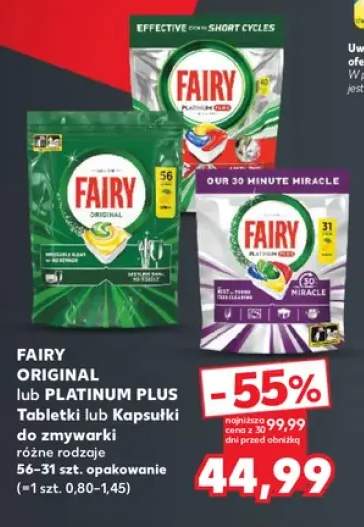 Kapsułki do zmywarki Fairy Original +1 wariant