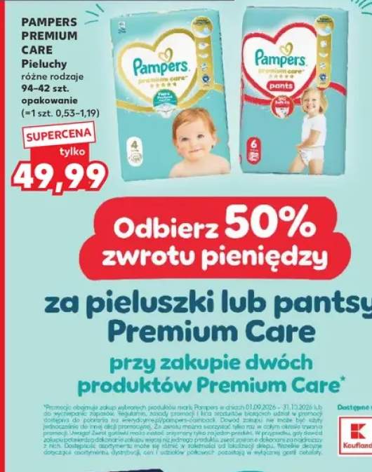 Pieluchy Pampers Premium Care