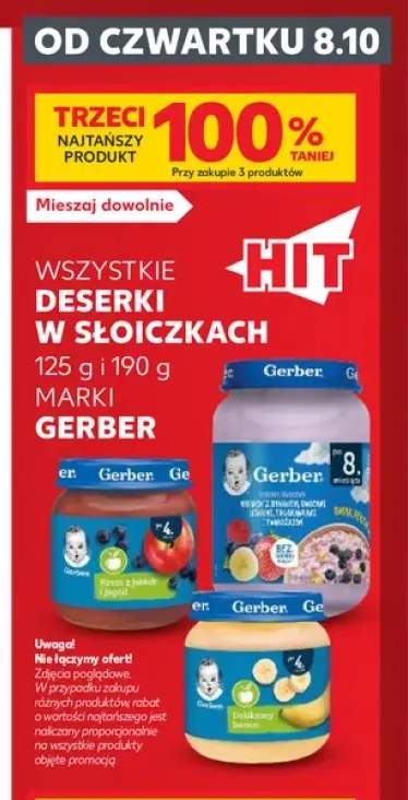 Deserki w słoiczkach Gerber +3 warianty