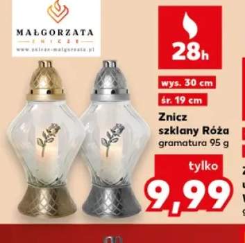 Znicz szklany Róża Małgorzata