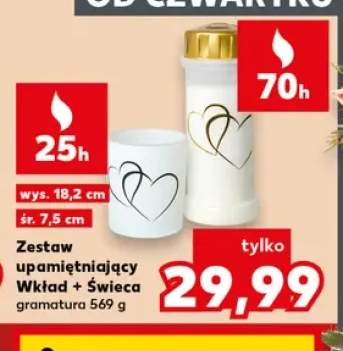 Zestaw upamiętniający wkład + świeca