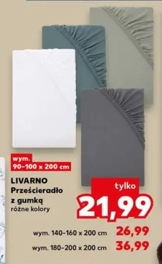 Prześcieradło z gumką Livarno 140-160x200 cm +2 warianty