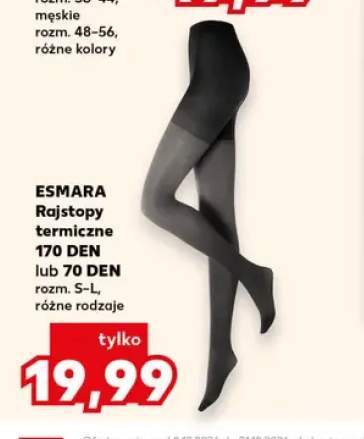 Rajstopy termiczne 170 DEN Esmara +1 wariant