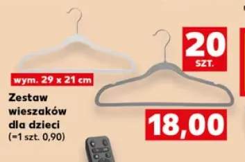 Zestaw wieszaków dla dzieci 29x21 cm 20-pak