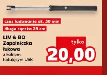 Zapalniczka łukowa z kablem ładującym USB Liv & Bo
