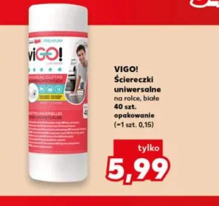 Ściereczki uniwersalne na rolce białe Vigo!